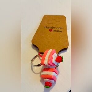 Labubu Doll handmade Strawberry shortcake earring. Jewelry accessory cute fun